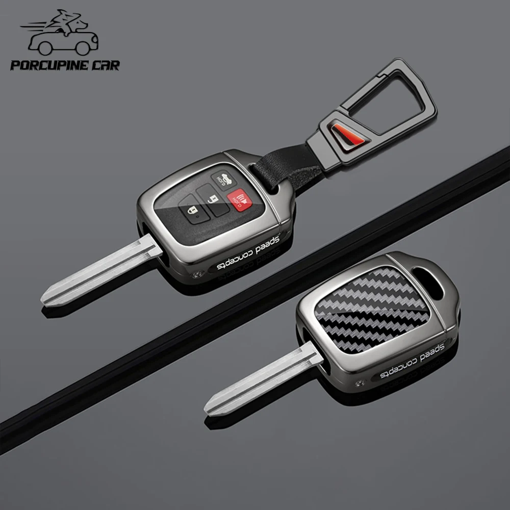 Zinc Alloy Car Key Case Cover for Toyota Prius RAV4 Camry Corolla 2014 2015 2016 2017 Shell Fob Bag Protector Accessories