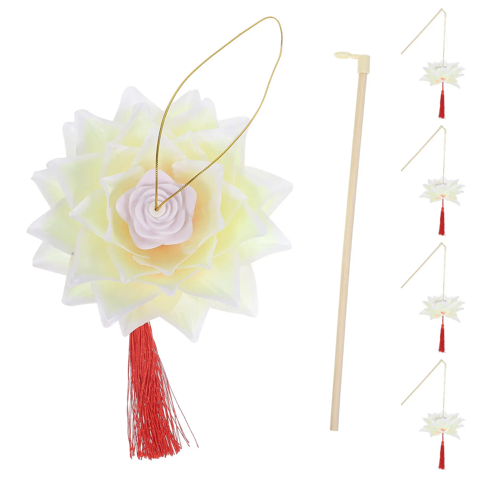 5pcs LED Handheld Flower Lights for Hanfu Photography, Wedding & Festival Decor – Portable Luminous Props