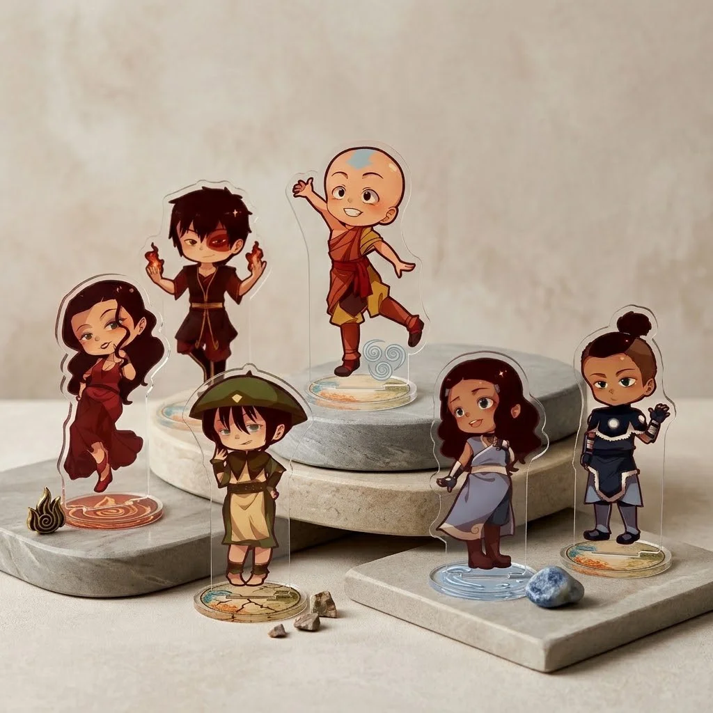 Anime Avatar The Last Airbender Acrylic Stand Keychain 10CM Zuko Aang Toph Beifong Katara Desktop Ornament Fan Collection