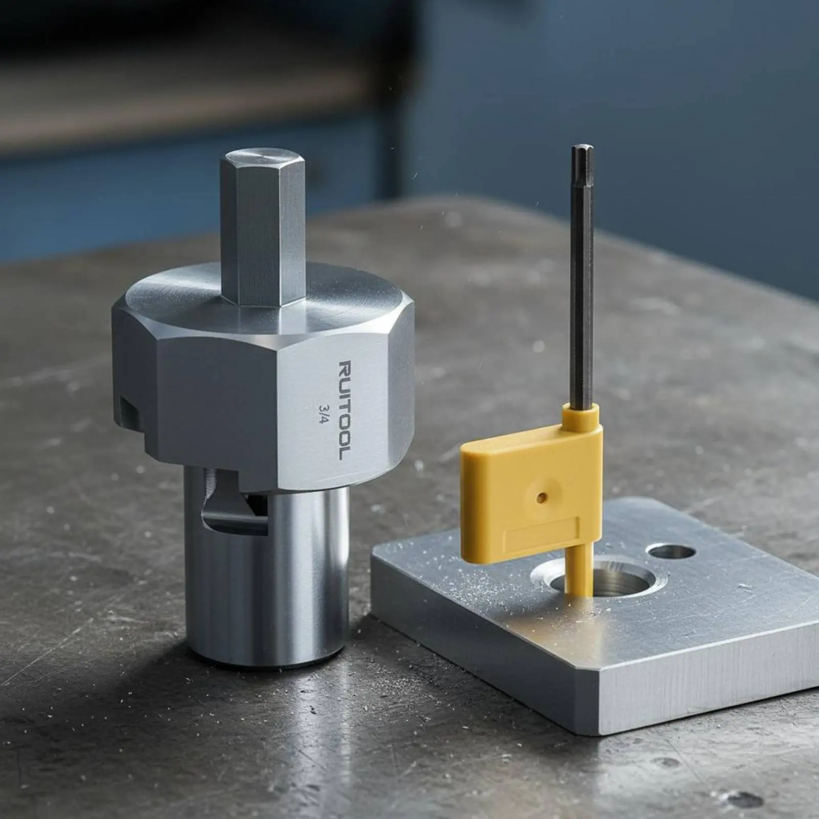 Hole Deburring Tool Replaceable Blade Internal Hole Chamfer Tool Countersink Deburring Drill Piece 4-Sided Cutter Chamfering - view 6