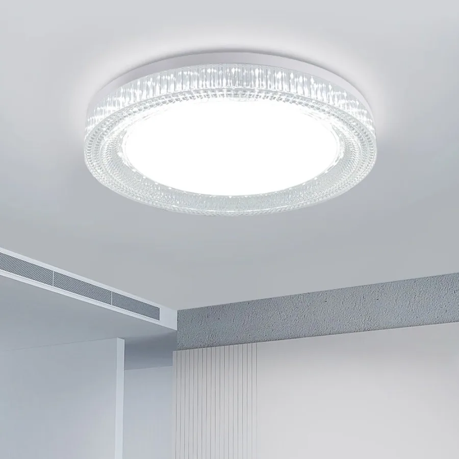 Modern Simples Circular Cristal LED Luz de Teto, Indoor Home Light, Sala e Decoração do Quarto, Luminárias, AC85-256V