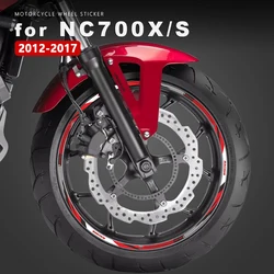 Motorcycle Wheel Sticker 17 Inch Rim Strip Tape Waterproof Wheel Decal for Honda NC700X NC700S NC 700 X S 700X 700S Accessories