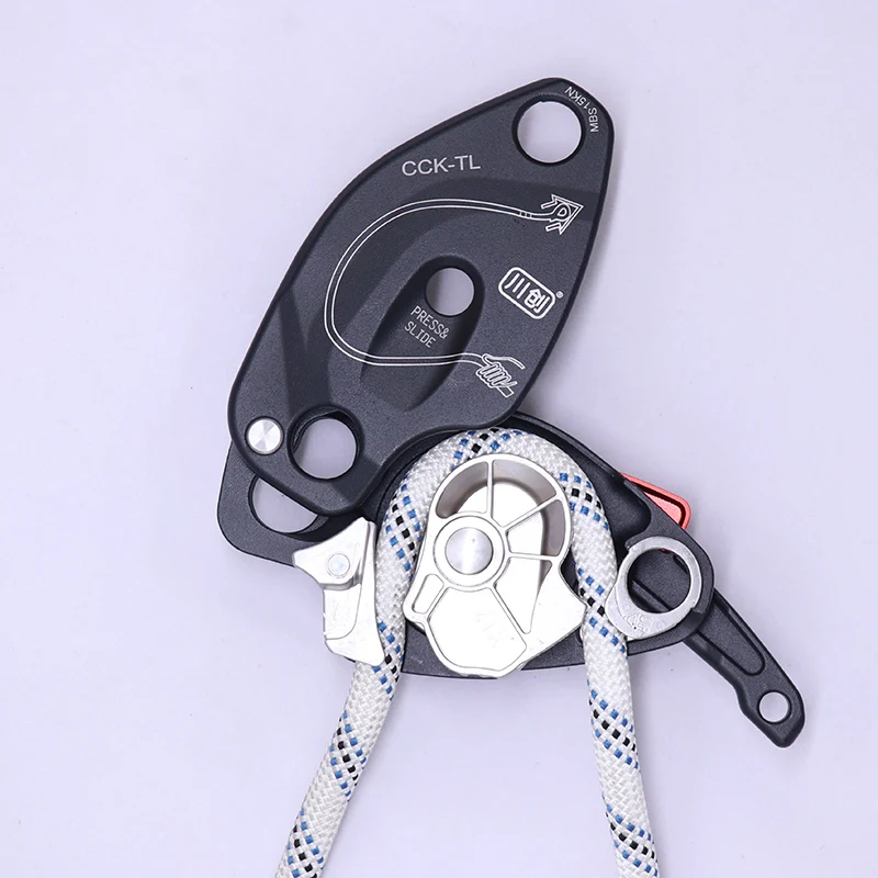 CCK-TL Rock Rope Climbing Descender 250 kg Getriebe Abseilgetriebe Sicherungsgerät Absteiggeräte Ausrüstung Seilzugangsrettung – Detail 21
