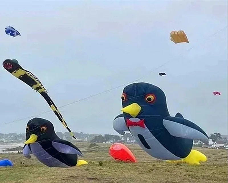 Weifang-cometas hinchables con forma de pingüino, cometas suaves de 450cm, línea de viento profesional, envío gratis