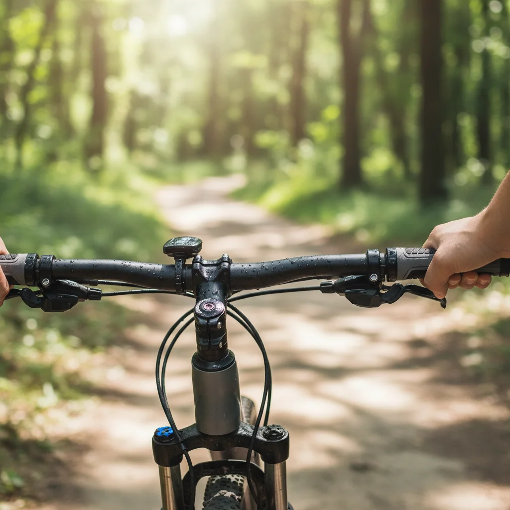 Aluminum Alloy Handlebar Grips For Mountain Bikes With Dual Locking And Rubber Material