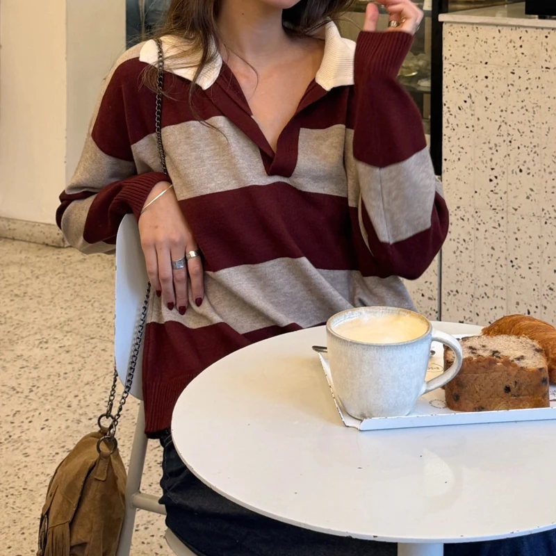 سترات نسائية من Combhasaki Y2K ذات طية صدر السترة مقصوصة وأكمام طويلة بلوفر على شكل حرف V وكتلة ألوان ملابس خروج