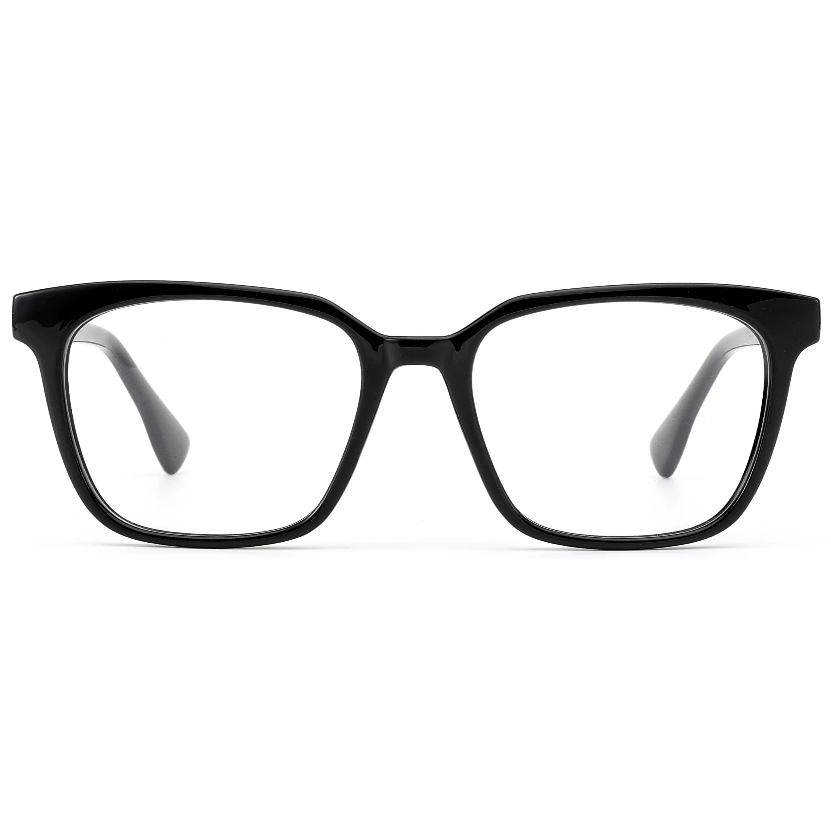 Monturas de gafas de estilo de diseñador de acetato para hombres y mujeres, aspecto con borde de cuerno, prescripción de moda de lujo lista