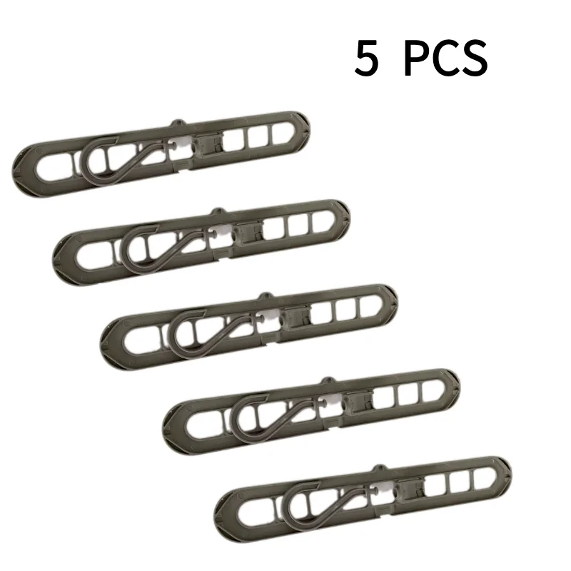 5 شماعات بلاستيكية قابلة للطي - منظم لخزائن الملابس ومساحة التخزين وخزائن الملابس، شماعات سترة القميص متعددة الوظائف #5