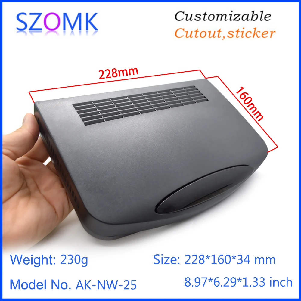 

SZOMK ShenZhen Plastic box enclosure electronics outlet enclosure housing (4Pcs) 228*160*34mm Plastic electronics project box