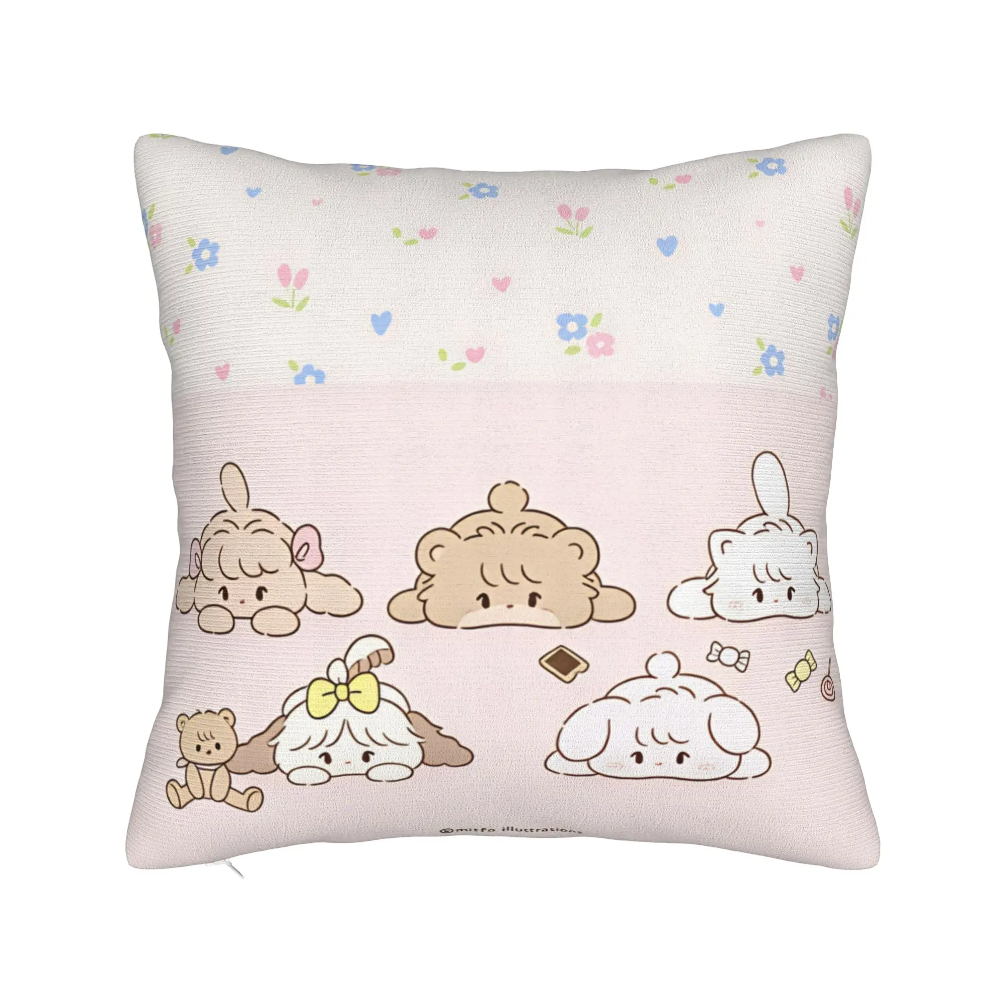 Mikkos Mousses Pillow Case  Kawaii Pillow Cover Custom Pillowcases For Wedding Party Home Decor