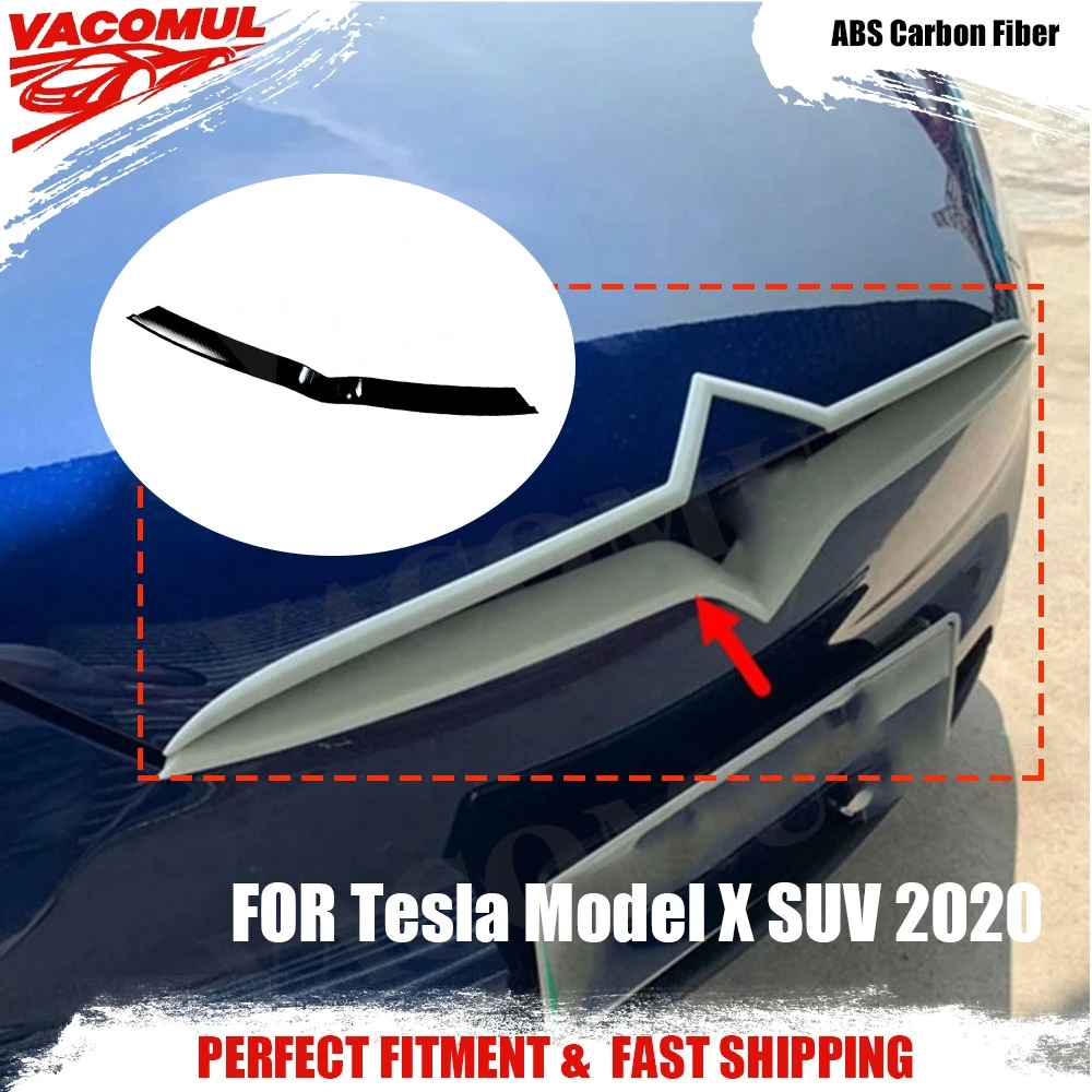 

VACOMUL Cover Decoration Trim Cover Stick Door Decoration Trim Cover Sticker for Tesla Model X SUV 2020 Car Styling Mesh Trim