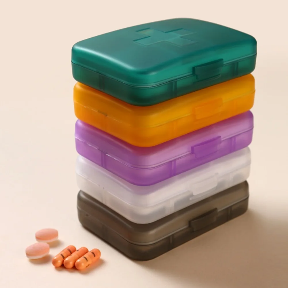 Dustproof Travel Pill Case Multi Grids Waterproof Pill Container Organizer Sealed Against Moisture Simple Plastic Pill Box Women