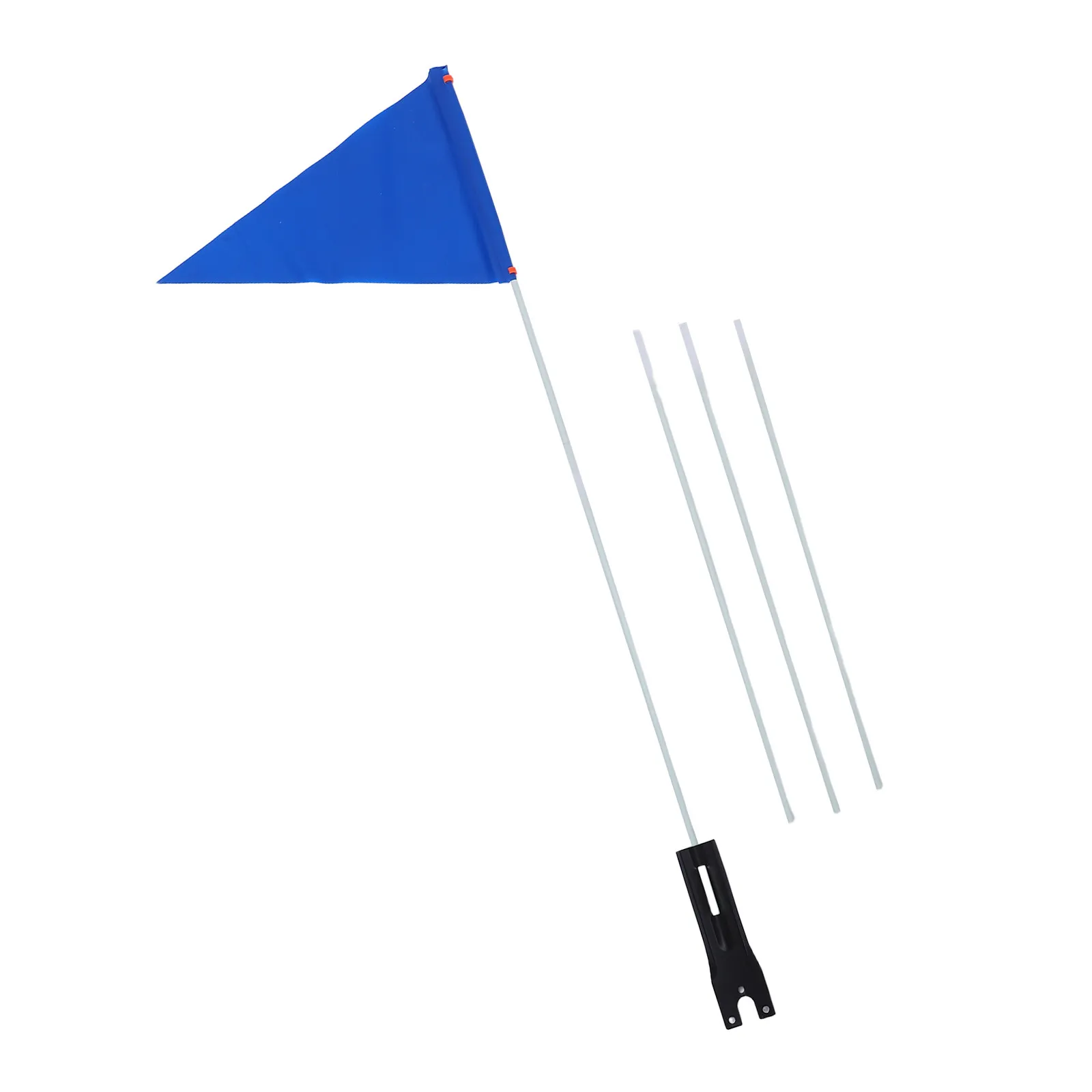 1Set Bike Flag Set Vibrant High Visibility Waterproof Fiberglass Flagpole Easy Attach Safety Flag for Cycling