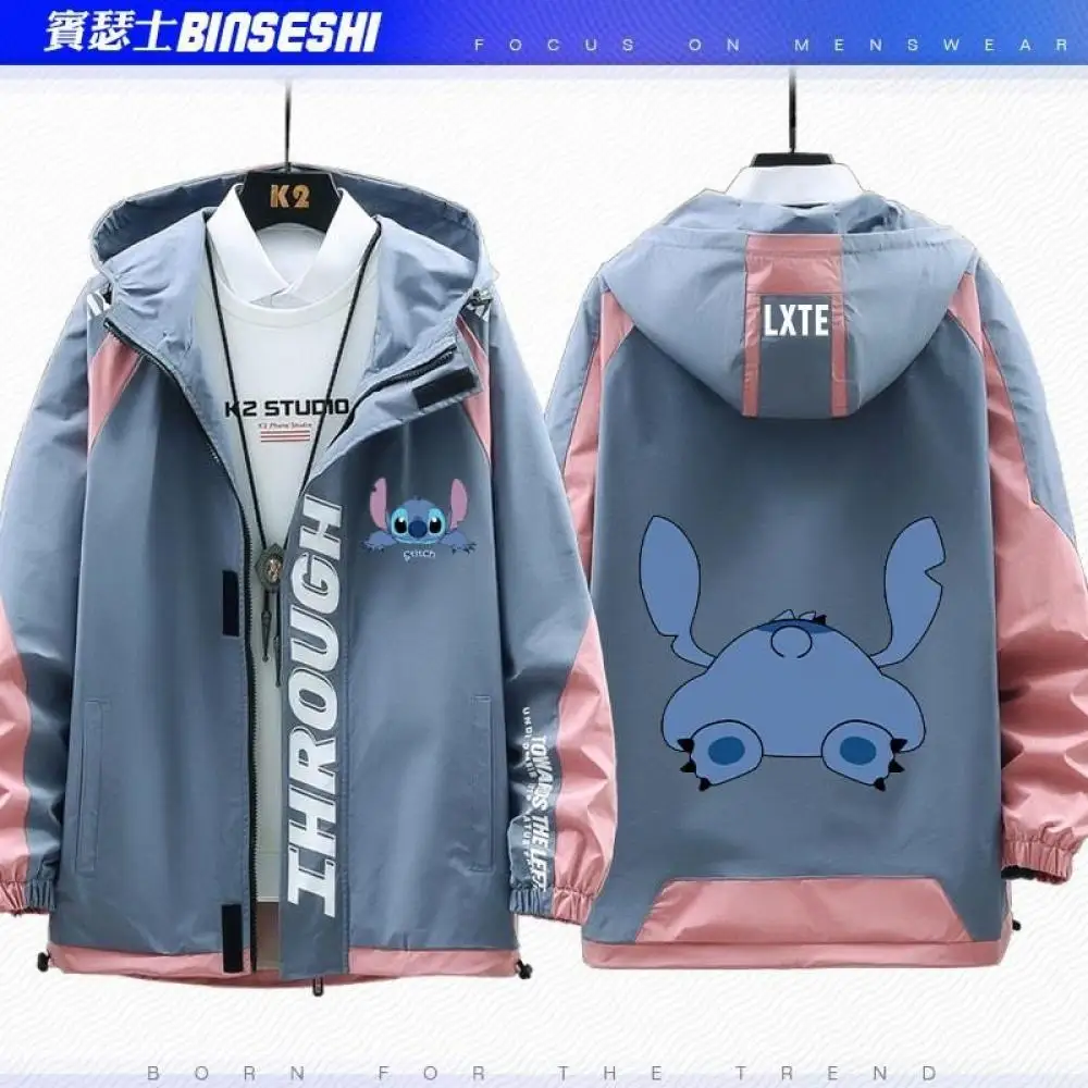 Anime Stitch Women Jacket Kawaii Stitch Cartoon coppia Coat Fashion Travel Warm antivento Top regali di compleanno per uomo e donna