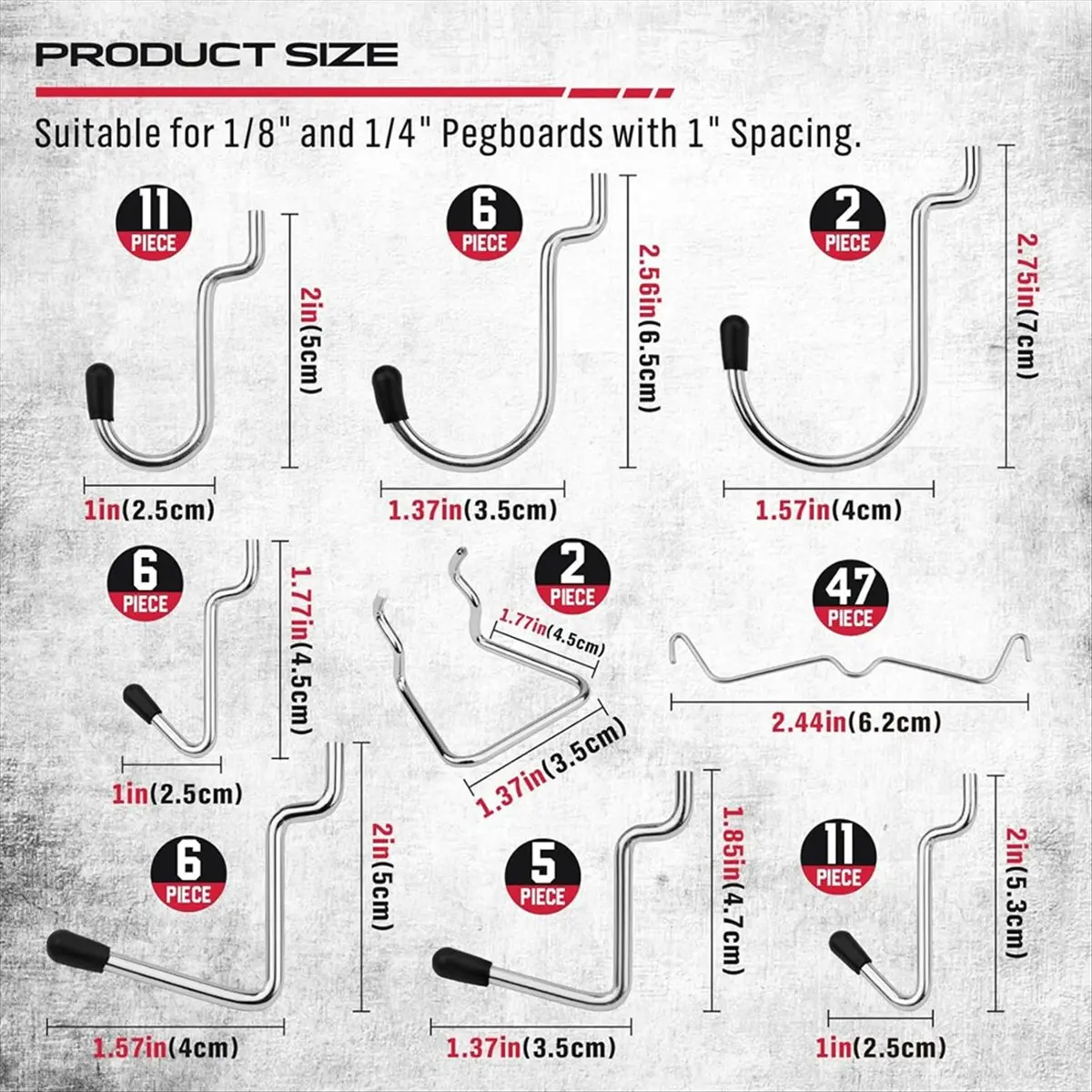 SALE AA63 121Pcs Pegboard Hooks Assortment - Pegboard Accessories,for Tool Organization, Ideal for Garage, Workshop