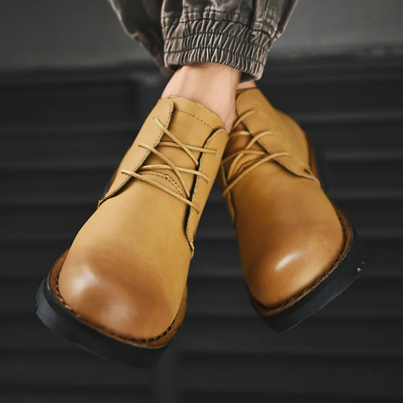 

Мужская повседневная обувь из искусственной кожи на низком каблуке, однотонная удобная классическая мужская обувь, размер 38-47