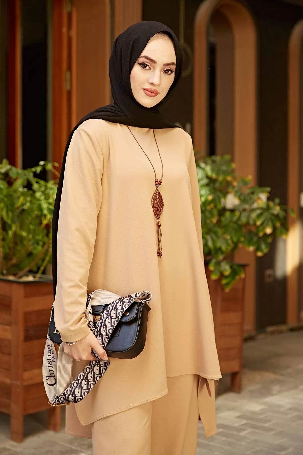 Frauen Triple Anzug Kombin Bottom Top Muslimischen kleid hijab Muslimischen üstleri frauen anzug 2021 abayas Set