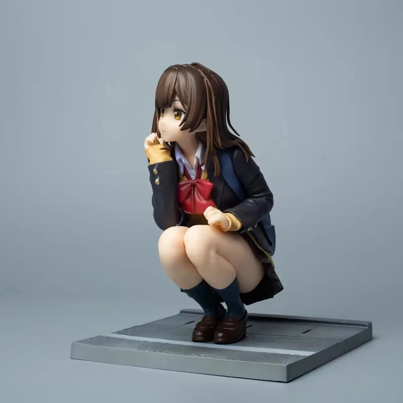 16CM Anime Ogiwara Sayu Figure Hige Wo Soru Soshite Joshikousei Wo Hirou modèle accroupi jouet cadeau Collection figurine d'action