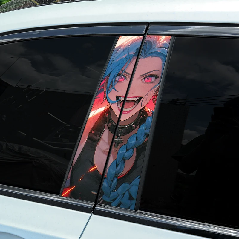 

1pc/2pcs GAME Jinx Car B-pillar Stickers Cover Scratches Waterproof for Audi A3 8V 8P S3 A5 A6 C7 C6 S5 S6 Sline A4 S4 B8 B9 B7