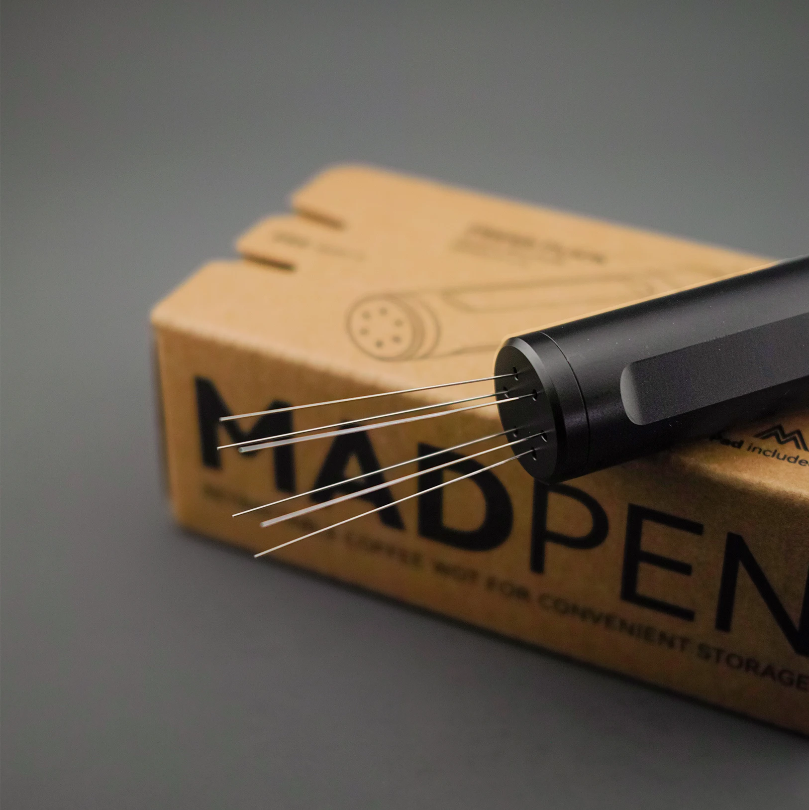 MADBALL design, Coffee WDT Distribution Tool, Retractable Design with Magent, Espresso Powder Stirrer