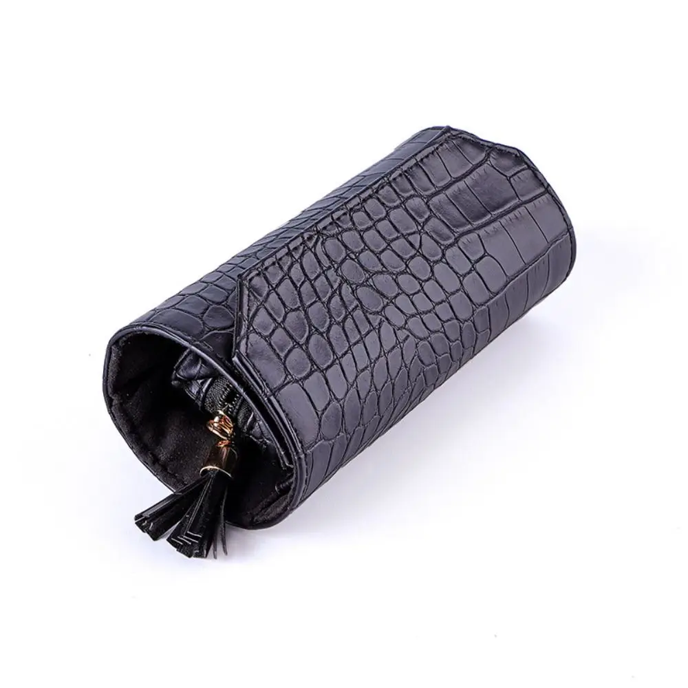 Alligator Pattern Leather Jewelry Case Detachable Anti Bumping Portable Jewelry Boxes Large Capacity Ring Earrings