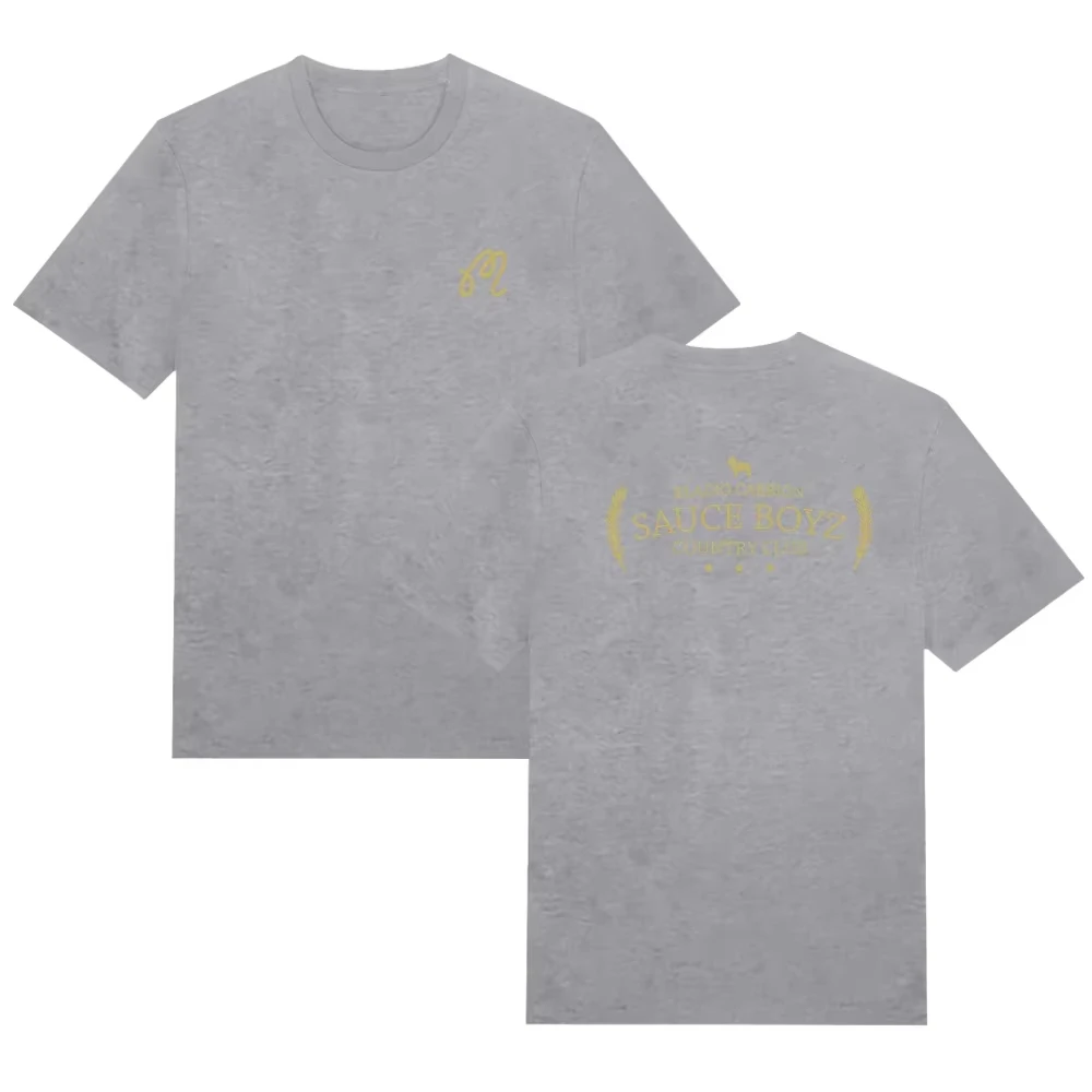 Eladio Carrión Malbon Sauce Boyz Country Club Tees Eladio Carrion Merch T-shirt Harajuku Women Men Cotton Casual Streetwear Top