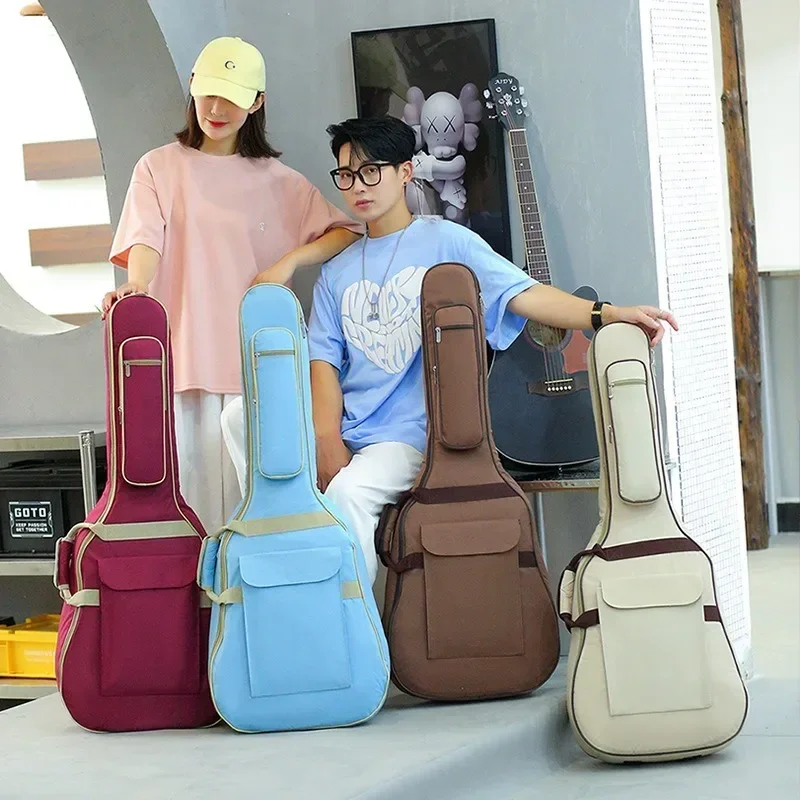 Wholesale of Cotton Guitar Bags for Men and Women Waterproof Bags 40 Inch Folk Guitar Backpack 41 Inch Thick with Pillow