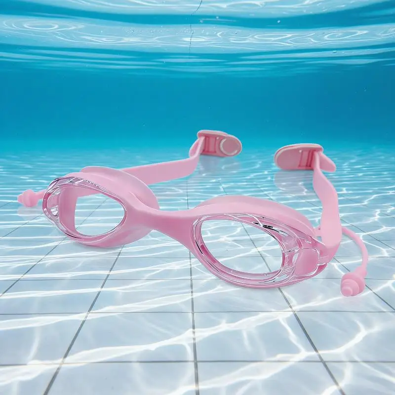 New Custom-fit Swimming Goggles for Adults Anti-fog Earplug Combo Keep Water Out and Comfort In