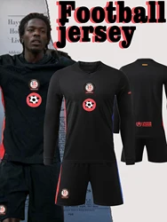 Men's Casual Sports Football Uniform round Neck Top with Fashionable Breathable Shorts Comfortable Football Suit Set