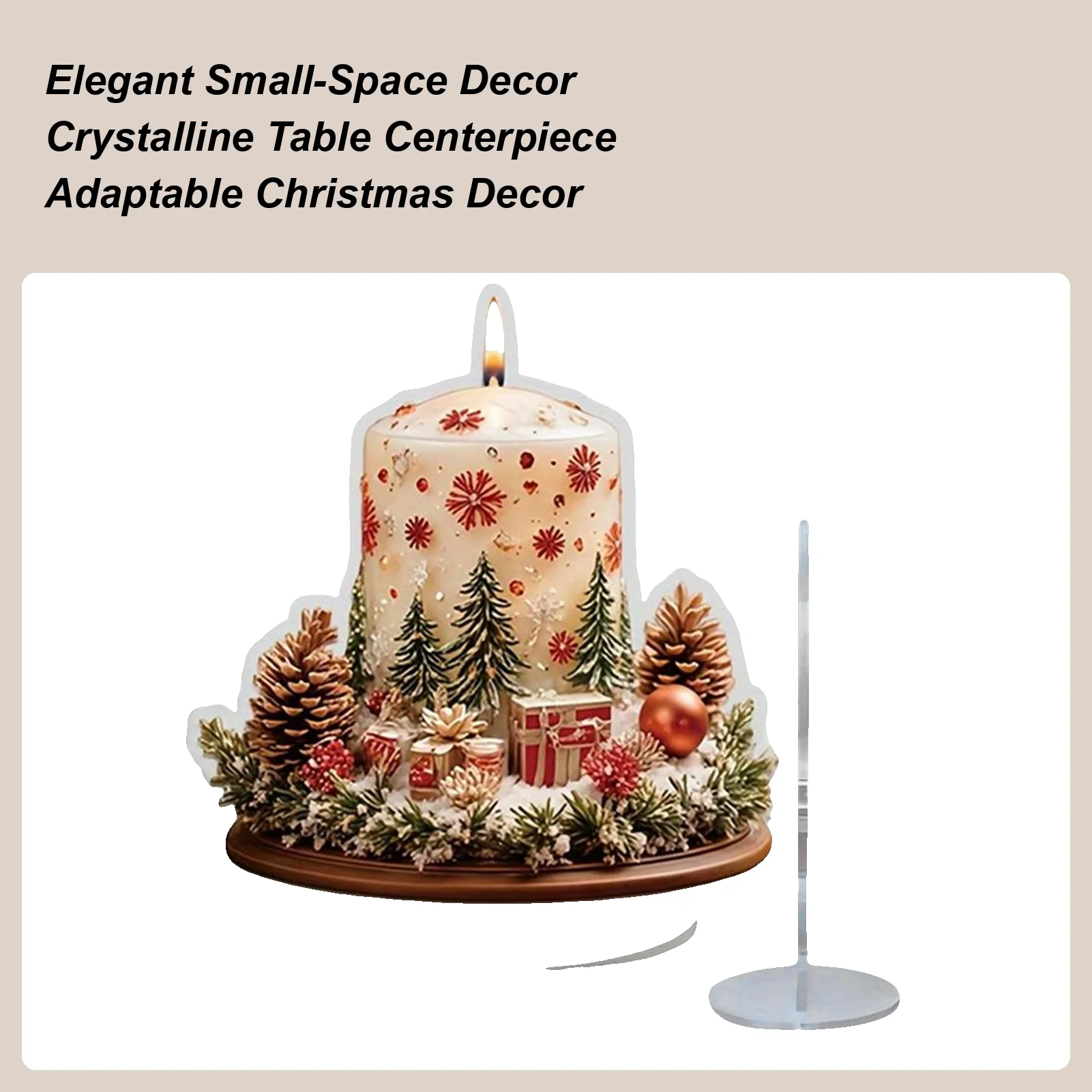 クリスマス装飾 2d アクリルクリスマス装飾デスクテーブルセンターピースホリデー屋内ホームフェスティバル結婚式