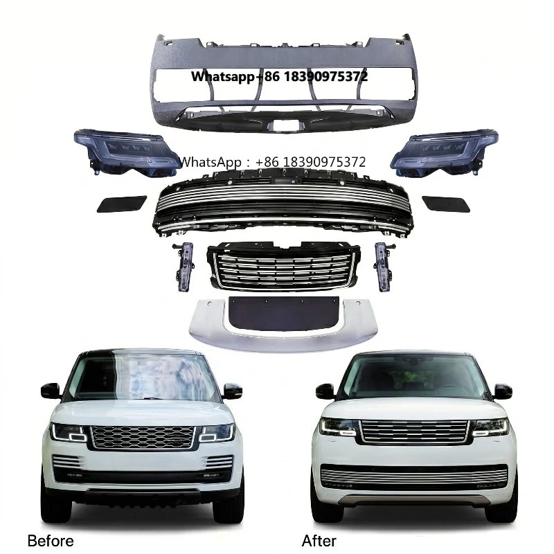 2023 SV Style Front Bumper Conversion Kit with Grille Assembly Compatible with L405 2018 2019 2020 2021 2022