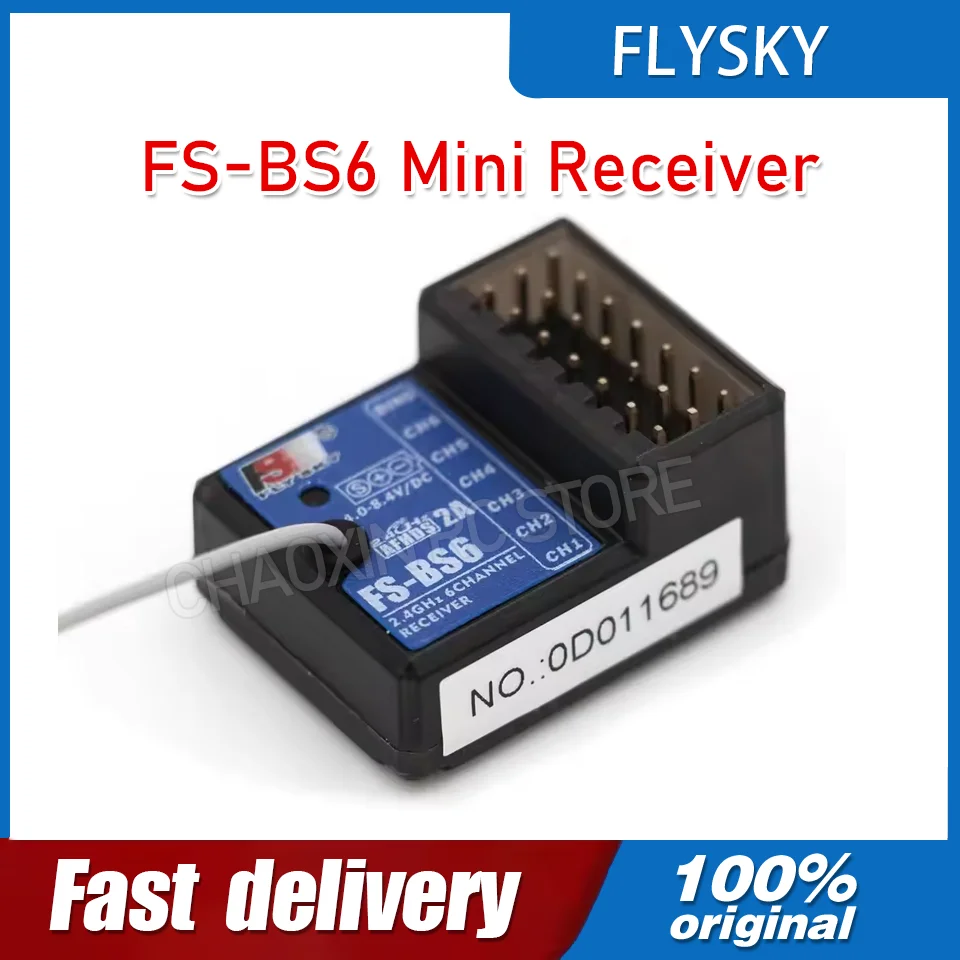 

FlySky 2.4Ghz 6CH AFHDS2 FS-BS6 Receiver for FlySky FS-GT5 FS-IT4S Transmitter RC Car Boat