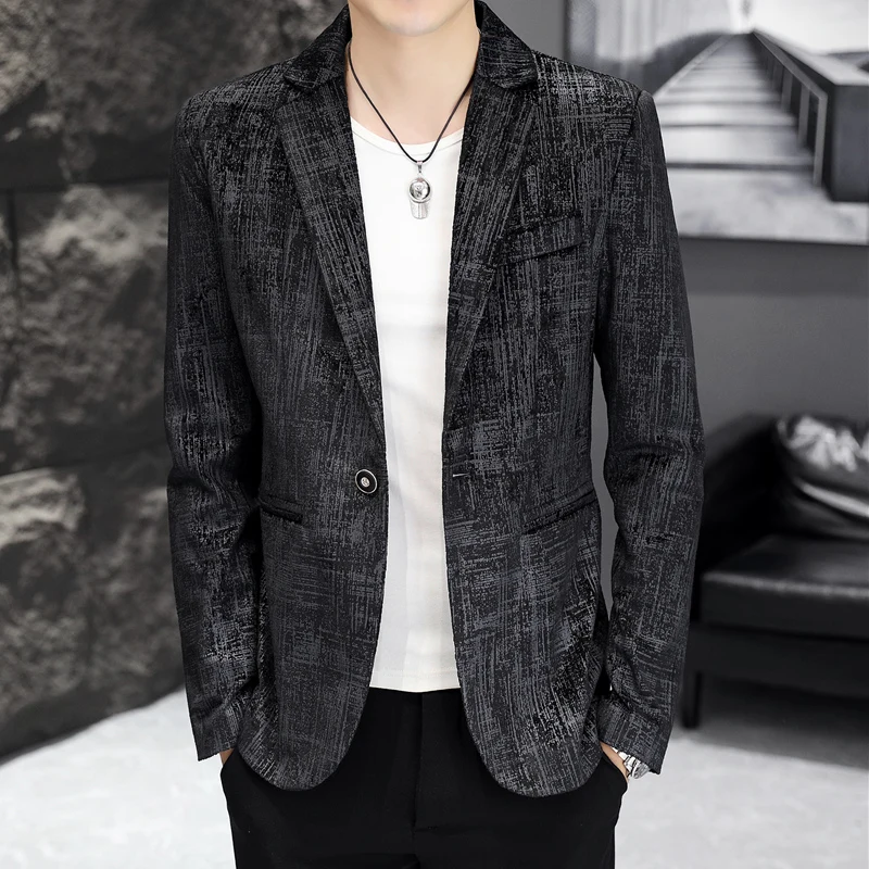 

Мужской костюмный комплект в корейском стиле: повседневный, модный, весенне-осенний, новый, универсальный, легкий, классический, с пуговицами