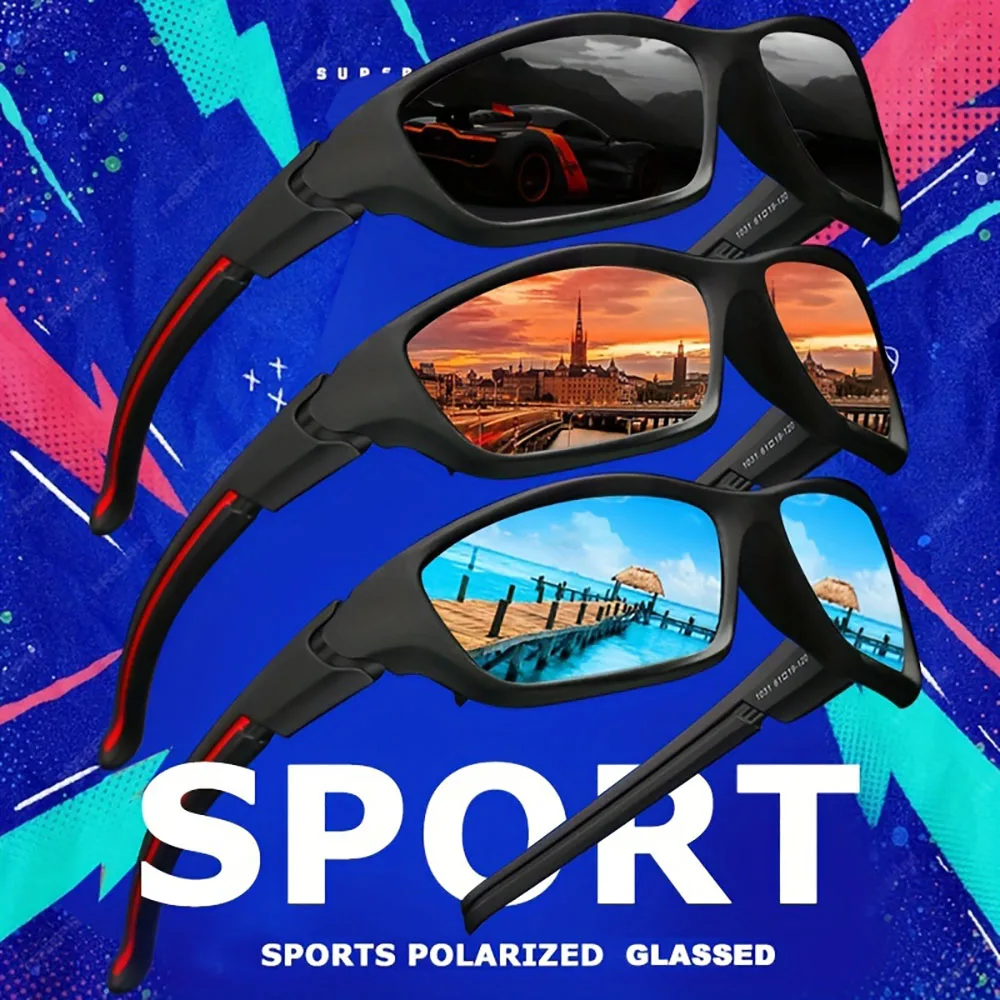 2 occhiali alla moda surround polarizzati Advanced Cool Fantasy, sport all'aria aperta da uomo e da donna, ciclismo, pesca, escursionismo, golf