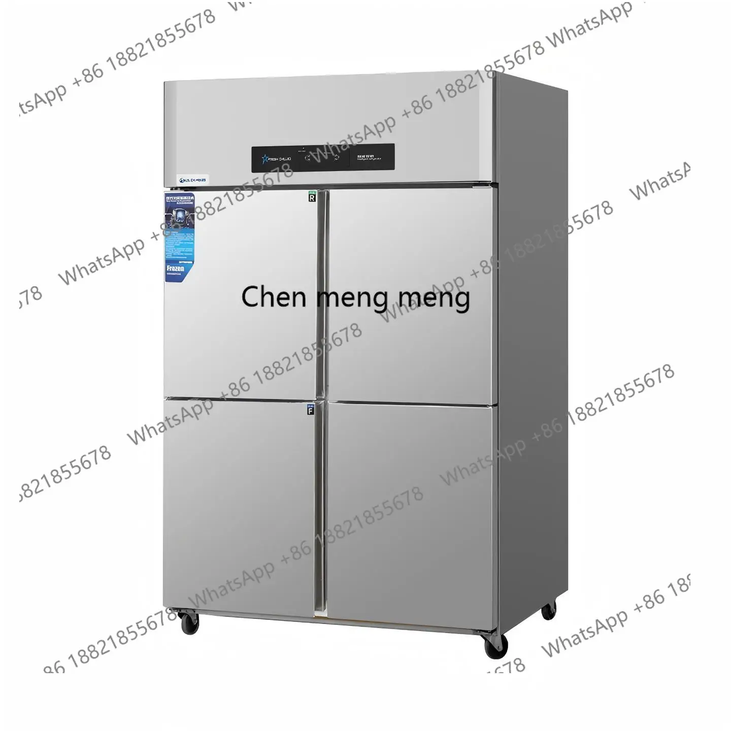 

Commercial four-door refrigerator vertical stainless steel large-capacity six-door freezer kitchen refrigeration freezer
