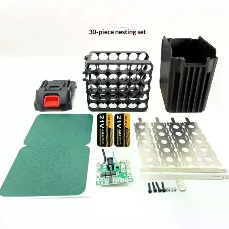 1 Set 5S 50A Bms Welding Nickel 21V Screwdriver Battery Case 5X 10X 15X 20X 30X 18650 Holder For 6Ah To 14Ah Electric Drills