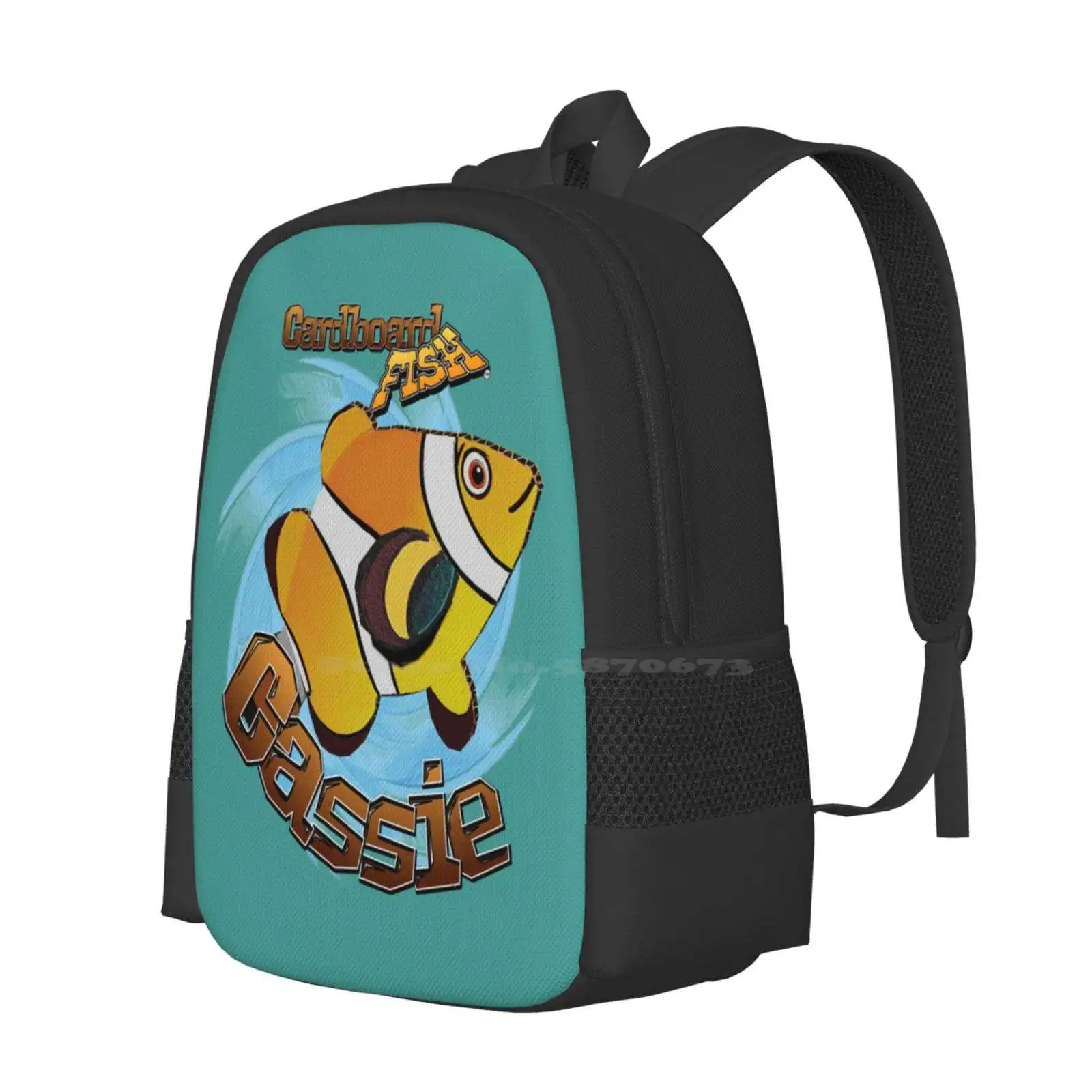 Cassie Hot Sale Schoolbag Backpack Fashion Bags Cardboard Fish Aquarium Ocean Game Swim Cute Kids Fun Exciting Adventure