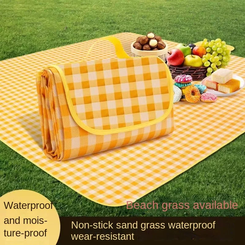 Portable Waterproof Padded Outdoor Picnic Mat, Non-Woven, Spring Tent, Moisture-Proof, Park, Park