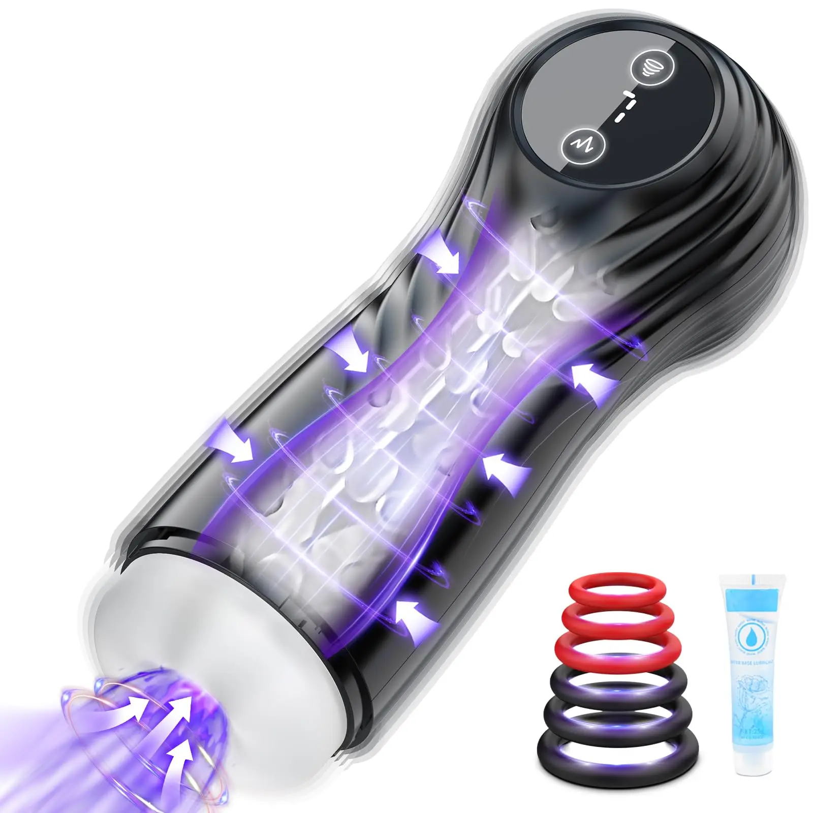 

Automatic Sucking Vibrating Male Masturbator - Adult Toys Blowjob Vaginal Pocket Pussy Stimulator with 7 Modes & Exhaust, R