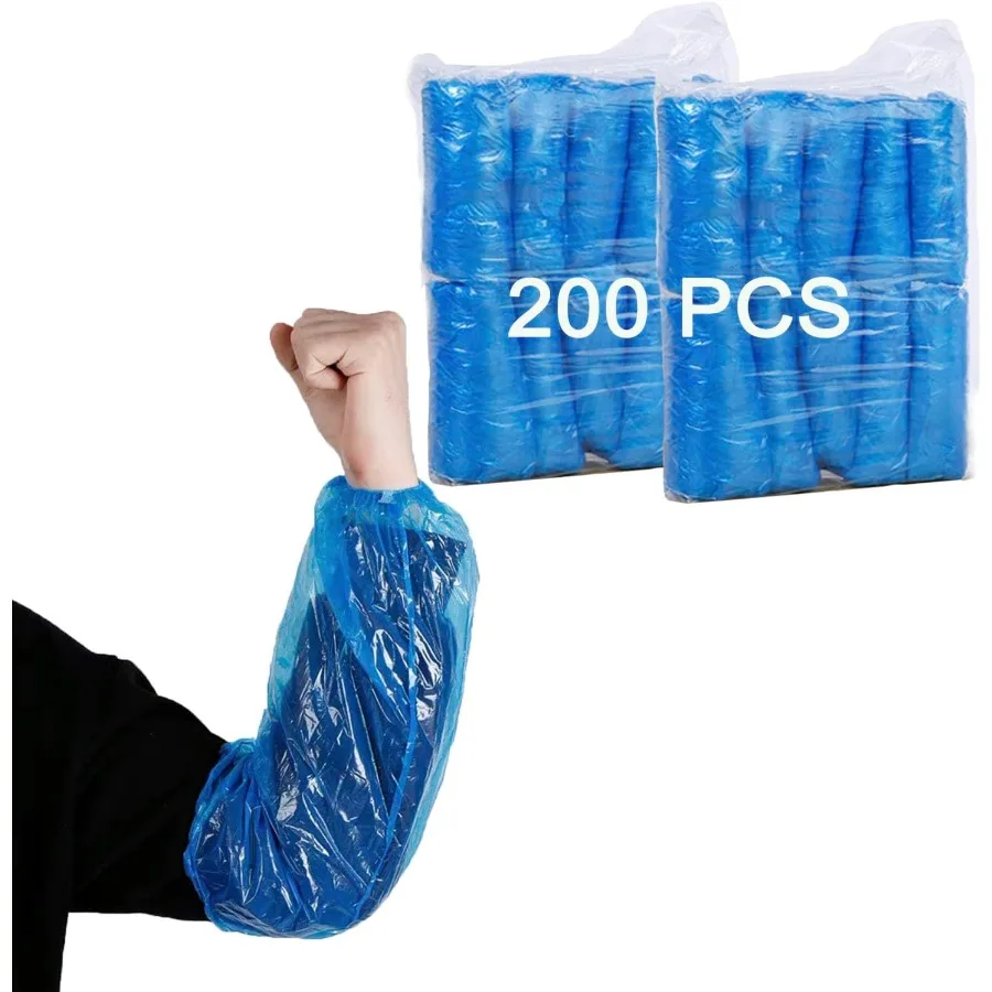 

Одноразовые нарукавники, 200 шт., пластиковые нарукавники, чехлы для рисования, ремонта, чистки, татуировки, синие, идеально подходят для Protec