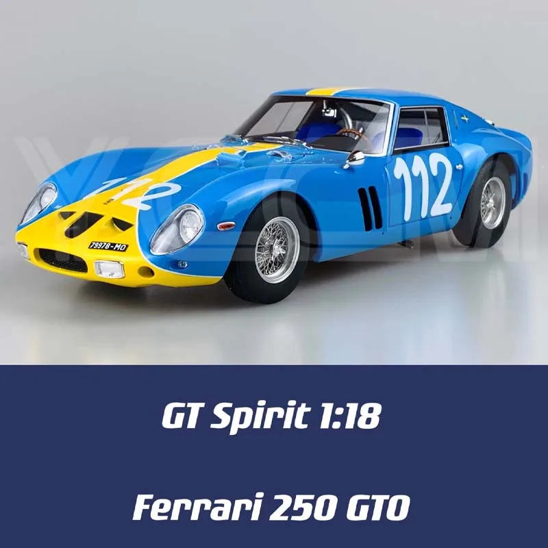 Limited Edition 1:18 1960 Ferrari 250GTO Latte Art Racing Edition Resin Model Car Toys Die-cast Model Classic Car Collectible