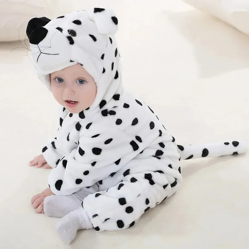 

qq28Baby Costume Rompers Winter Flannel Outfits Girls Boys Toddler Clothes Kids Mamelucos Jumpsuit Duck Tiger Lion Rabbit Ropas