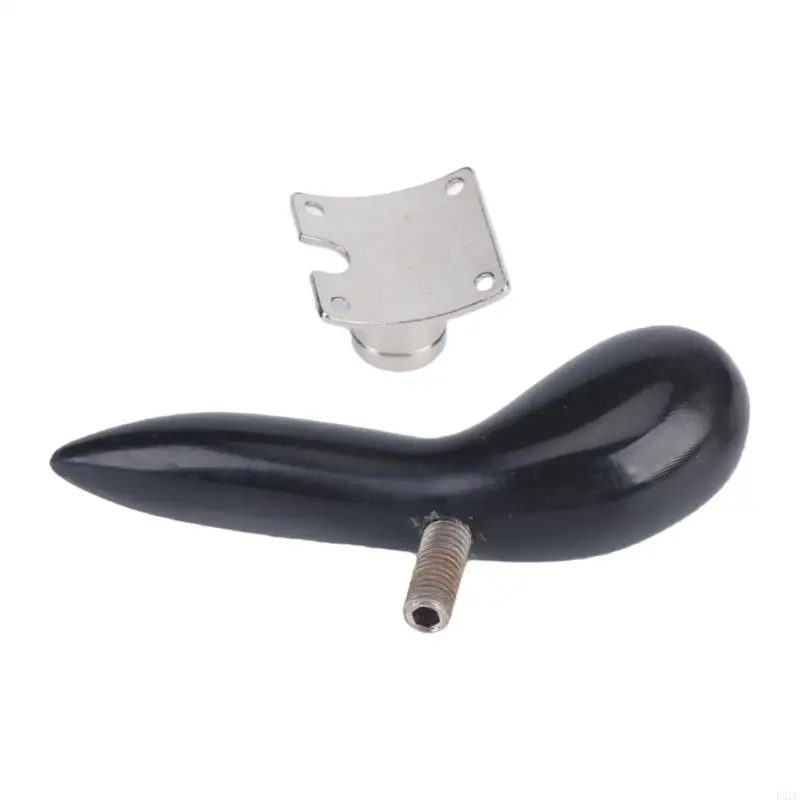  Silver Plating Stem Base Bassoon Hand Saddle Rest Holder for w/ 4 Screw Instrume