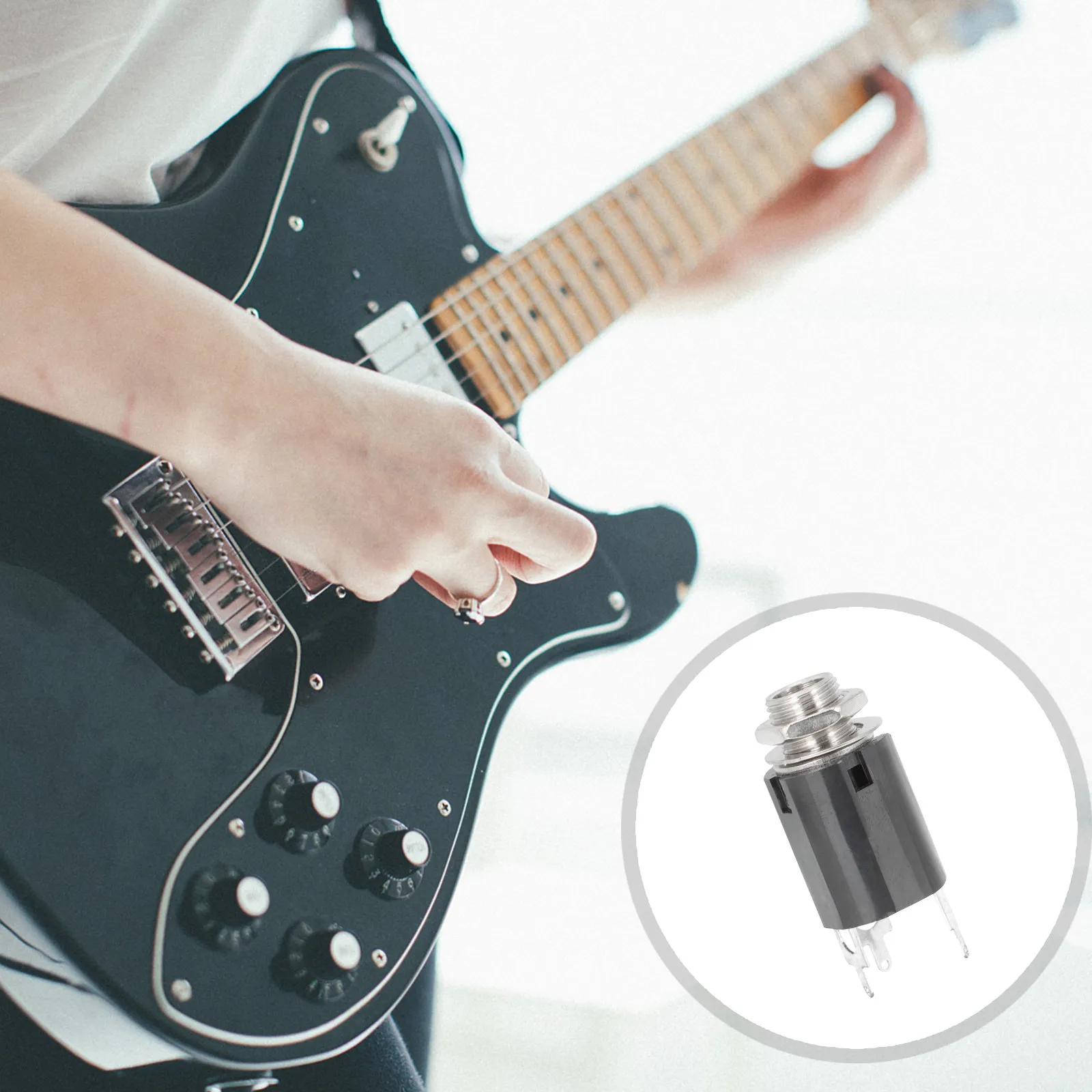 

Комплект из 3 гитарных разъемов-гнезд 6,35 мм для панельного монтажа, для TRS-кабелей, входных разъемов гитарных педалей, микрофонных коннекторов, аксессуар