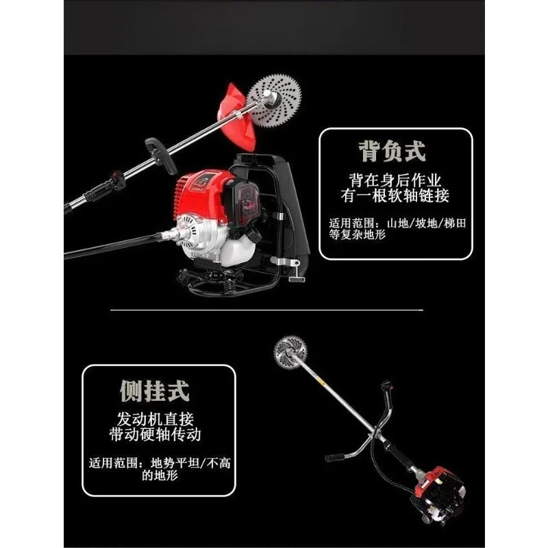 Back-Carried 4-Stroke Lawn Mower with Side-Mounted Hedge Trimmer for Home & Farm UseGoods in stock