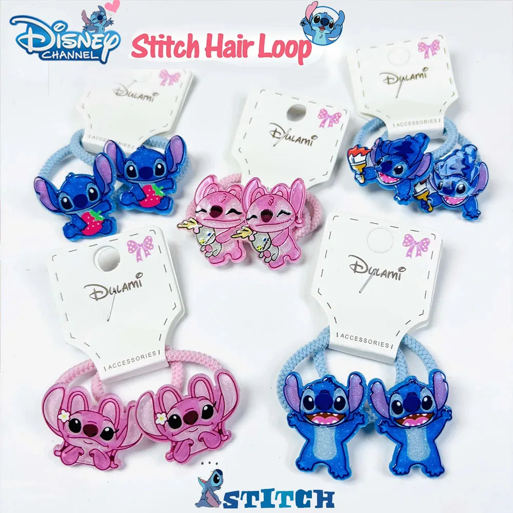 

1/3/5pcs Disney Stitch Hair Bands Anime Lilo & Stitch Kawaii Cartoon Hairpin Rubber Band Gifts for Girl Cute Hair Accessoires