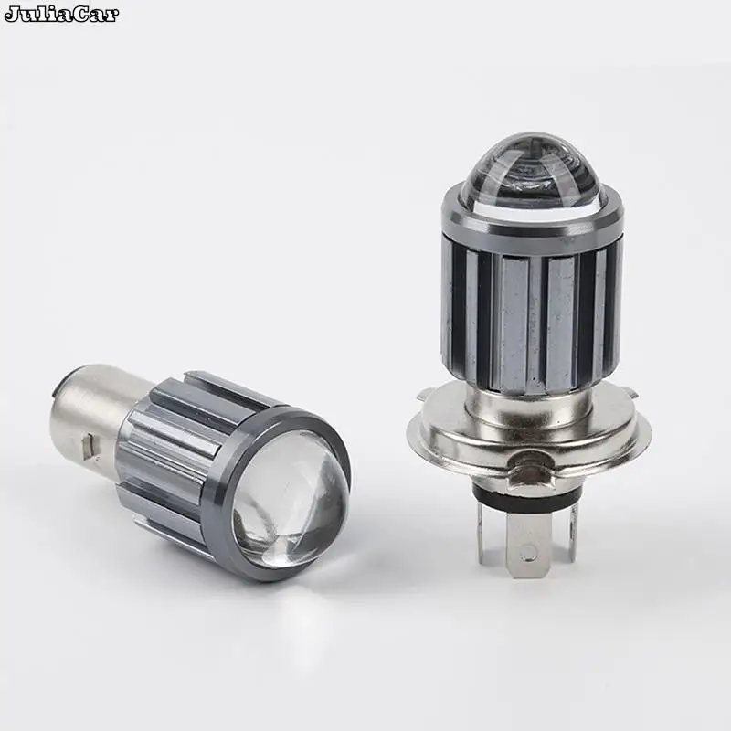 Motorcycle Headlight H4 BA20D LED MOTO Fisheye Lens P15D-25-1 White Yellow Bulb 9-85V 15W Fog Lamp For Motorbike Electric Light