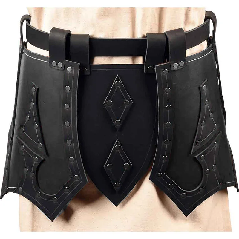 Retro Medieval Renaissance Leggings Leather Skirt Carnival Halloween Cosplay Performance Costume