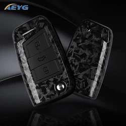 ABS Carbon Fiber Car Key Case Cover For VW Volkswagen Golf 7 MK7 Tiguan MK2 For SEAT Ateca Leon FR 2 Ibiza For Skoda Octavia