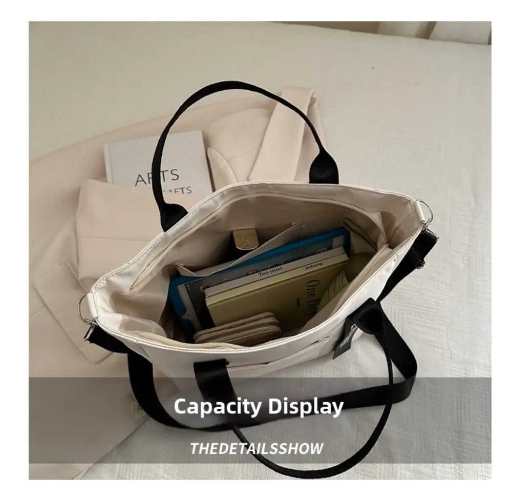 Langlebige Große Kapazität Schultertasche Wasserdichte Canvas Umhängetasche Tragetasche – Detail 5